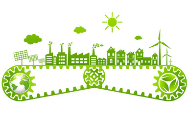 Poster - Ecology concept and Environmental ,Banner design elements for sustainable energy development, Vector illustration