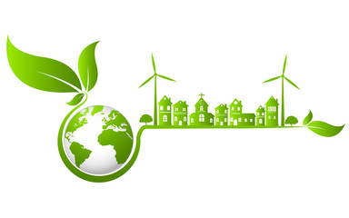 Poster - Ecology concept and Environmental ,Banner design elements for sustainable energy development, Vector illustration