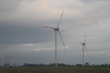 wind turbine in the wind