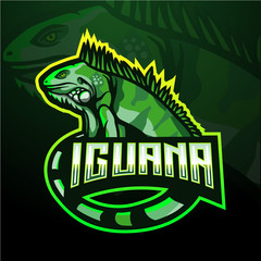 Poster - iguana esport mascot logo design 