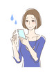 © HiraiSaki - スマホを操作して不安な女性