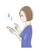 © HiraiSaki - スマホを操作して不安な女性の横顔