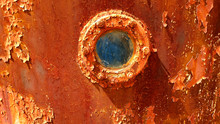 Rusty Porthole Of Abandoned Boat