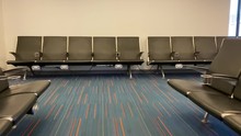 Empty Airport Gate Area In Boston Logan International Airport