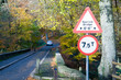 © Stephen - Narrow bridge road sign, with 7.5 ton/tonne limit.  Autumn colours
