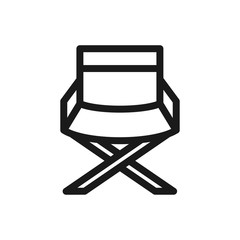 Poster - director chair icon in trendy flat design, chair icon