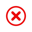 cross vector icon, false or wrong icon vector illustration