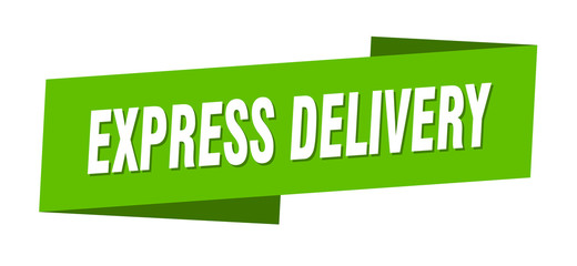 Wall Mural - express delivery banner template. express delivery ribbon label sign