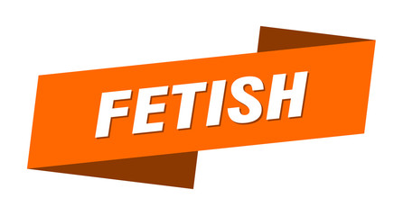 Wall Mural - fetish banner template. fetish ribbon label sign