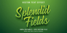 Editable Text Effect - Green Fields Style