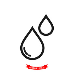 Wall Mural - drop icon, water drop icon in trendy flat design