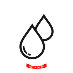 Wall Mural - drop icon, water drop icon in trendy flat design