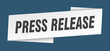 press release banner template. press release ribbon label sign