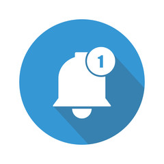 Canvas Print - notification bell icon in flat style. bell alert symbol for incoming message. vector eps 10.