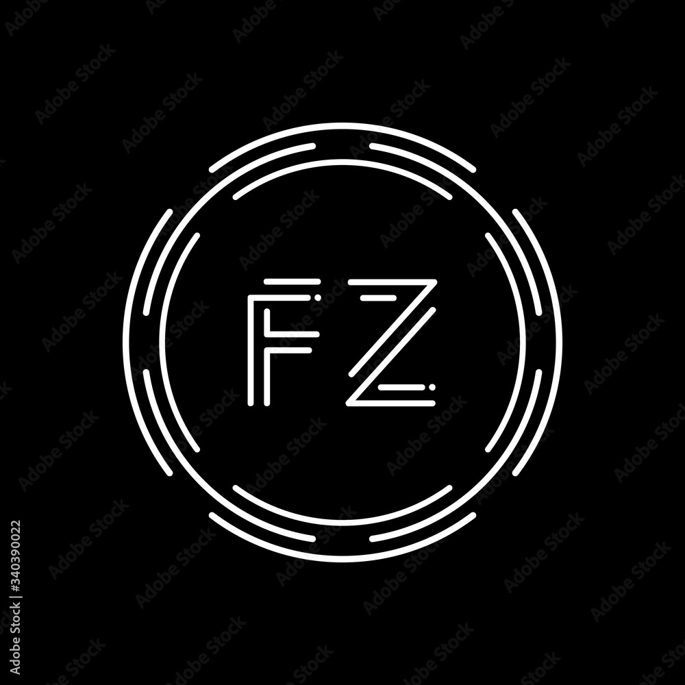 Initial Letter FZ Logo Design Vector Template. Creative Linked ...
