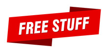 Free Stuff Banner Template. Free Stuff Ribbon Label Sign