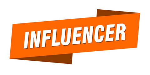 Wall Mural - influencer banner template. influencer ribbon label sign