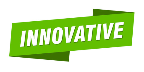 Wall Mural - innovative banner template. innovative ribbon label sign