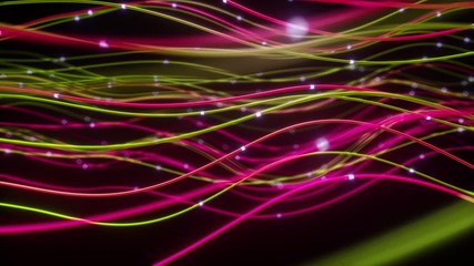Wall Mural - abstract fiber lines