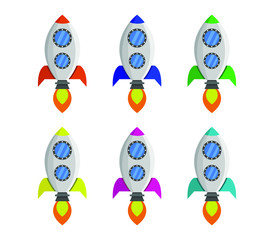 Canvas Print - rocket icon