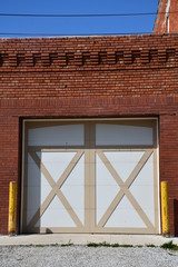 Canvas Print - Door to an Old Brick Building