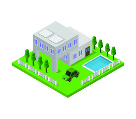 Poster - isometric house