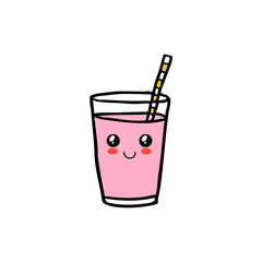 Wall Mural - juice, smoothies doodle icon