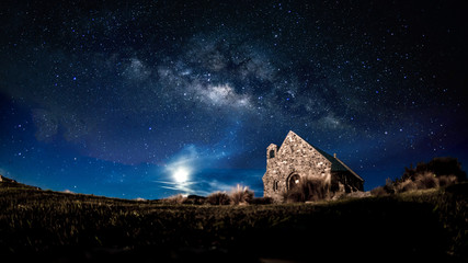 Wall Mural - backgrounds night sky with stars and milky way