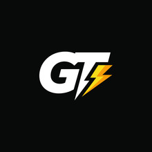 Initial Letter GT With Lightning