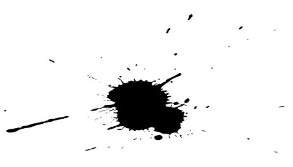 Black ink splashes. Royalty high-quality free best stock photo image of black blots and ink splashes isolated on white background. Grunge splatter, paint splashes, liquid stains, abstract ink drops