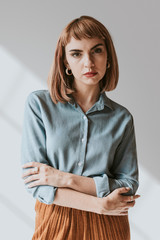 Poster - Model with a blunt bob haircut