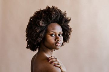 Wall Mural - Black model with natural hair