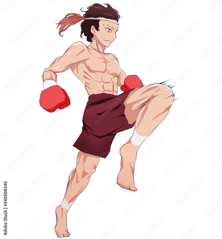 Fototapete ムエタイ選手 膝蹴り Fototapeten Wallsheaven 瑛水