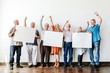 © rawpixel.com - Seniors with board mockups