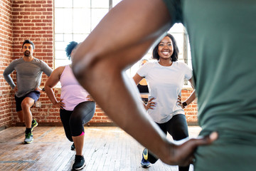 Wall Mural - People in an aerobics class