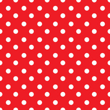 Abstract Red Polka Dot Background Pattern. Image.