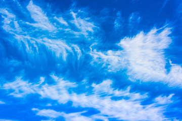 clouds over blue sky on summer day
