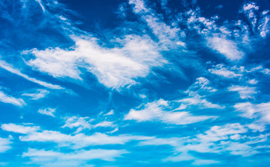 clouds over blue sky on summer day