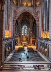 Liverpool Cathedral interior withe figures 2