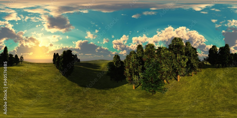 HDRI, environment map , Round panorama, spherical panorama, equidistant ...