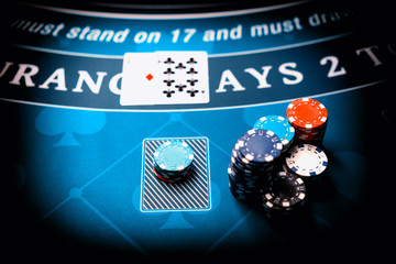 Casino Black Jack table