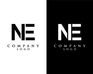 Wall Mural - NE, EN initial letter logotype company logo design vector