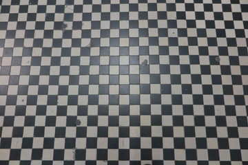 black and white tiles