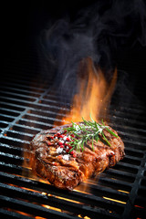 Poster - Beef steak on the grill