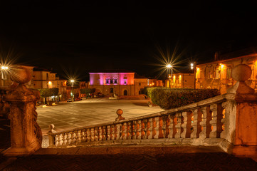 Main Square in Cerreto Sannita, Benevento, Italy