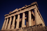 Low Angle View Of Parthenon At Acropolis Against Clear Sky On Sunny Day