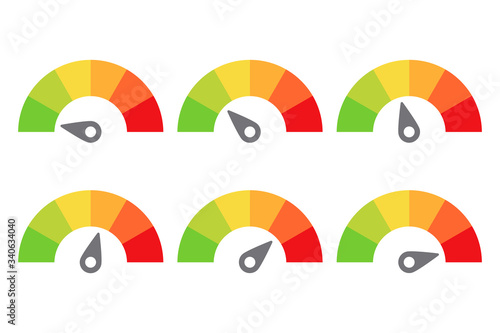 Cuadros en Lienzo scale meter score level icon feedback vector