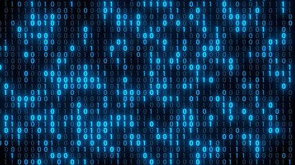 Wall Mural - data grid background digits wall