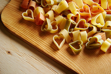 Poster - Heart shaped short pasta