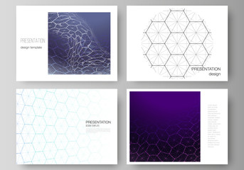 Wall Mural - vector layout of the presentation slides design business templates. digital technology and big data 